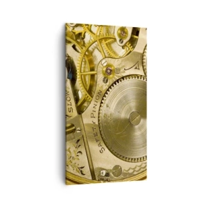 Bild auf Leinwand - Leinwandbild - Geh mit der Zeit - 45x80 cm