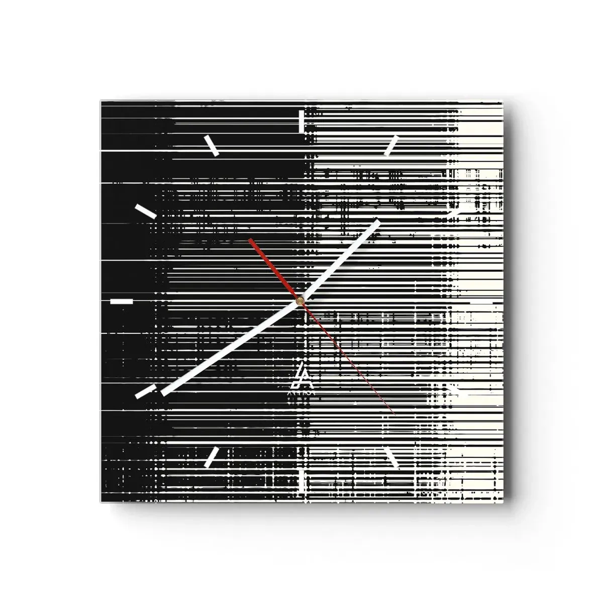 Wanduhr - Glasuhr - Wellen und Vibrationen - 40x40 cm