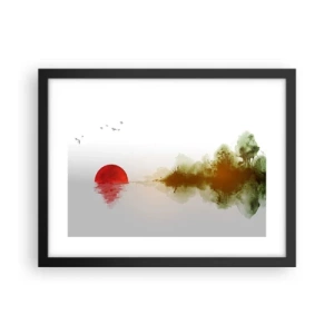 Poster in einem schwarzem Rahmen - Versprechen der Ruhe - 40x30 cm