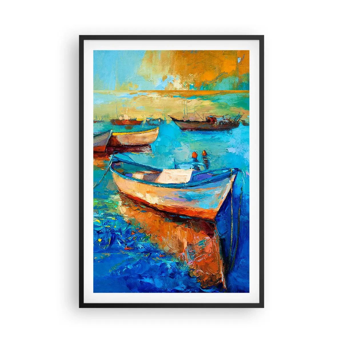 Poster in einem schwarzem Rahmen - In der südlichen Bucht - 61x91 cm