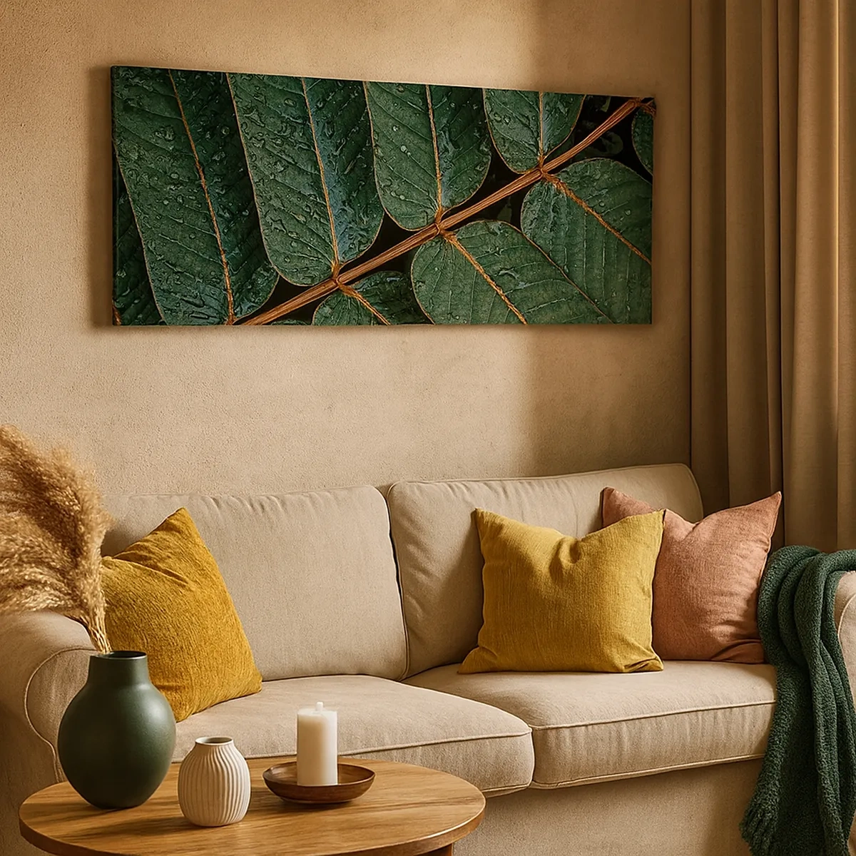 Bild auf Leinwand - Leinwandbild - Im grünen Rhythmus - 30x30 cm