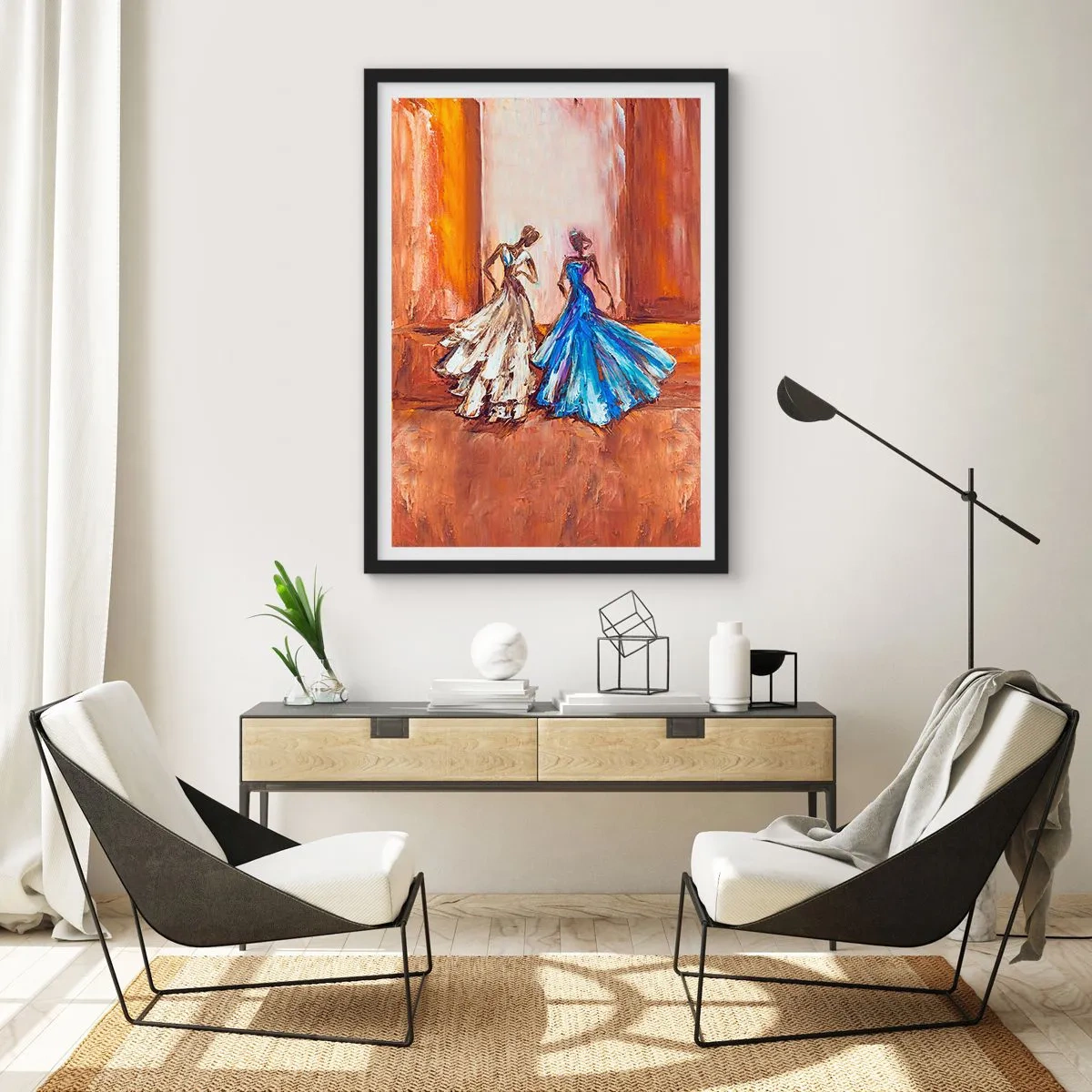 Poster in einem schwarzem Rahmen - Ein dankbares Duo - 30x40 cm