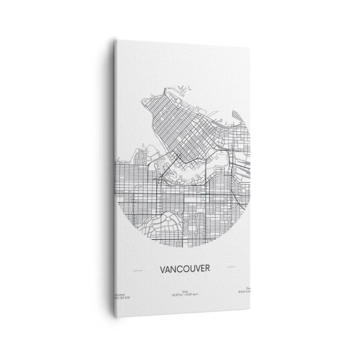 Bild auf Leinwand - Leinwandbild - Anatomie von Vacouver - 55x100 cm