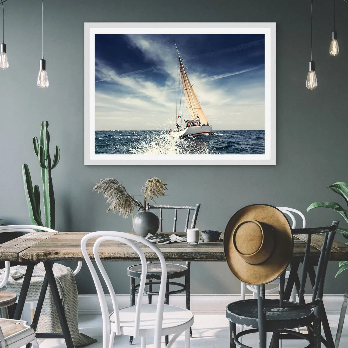 Poster in einem weißen Rahmen - Sie werden uns nicht einholen! - 40x30 cm