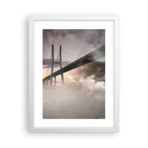 Poster in einem weißen Rahmen - Auf dem Fluss, den es nicht gibt - 30x40 cm