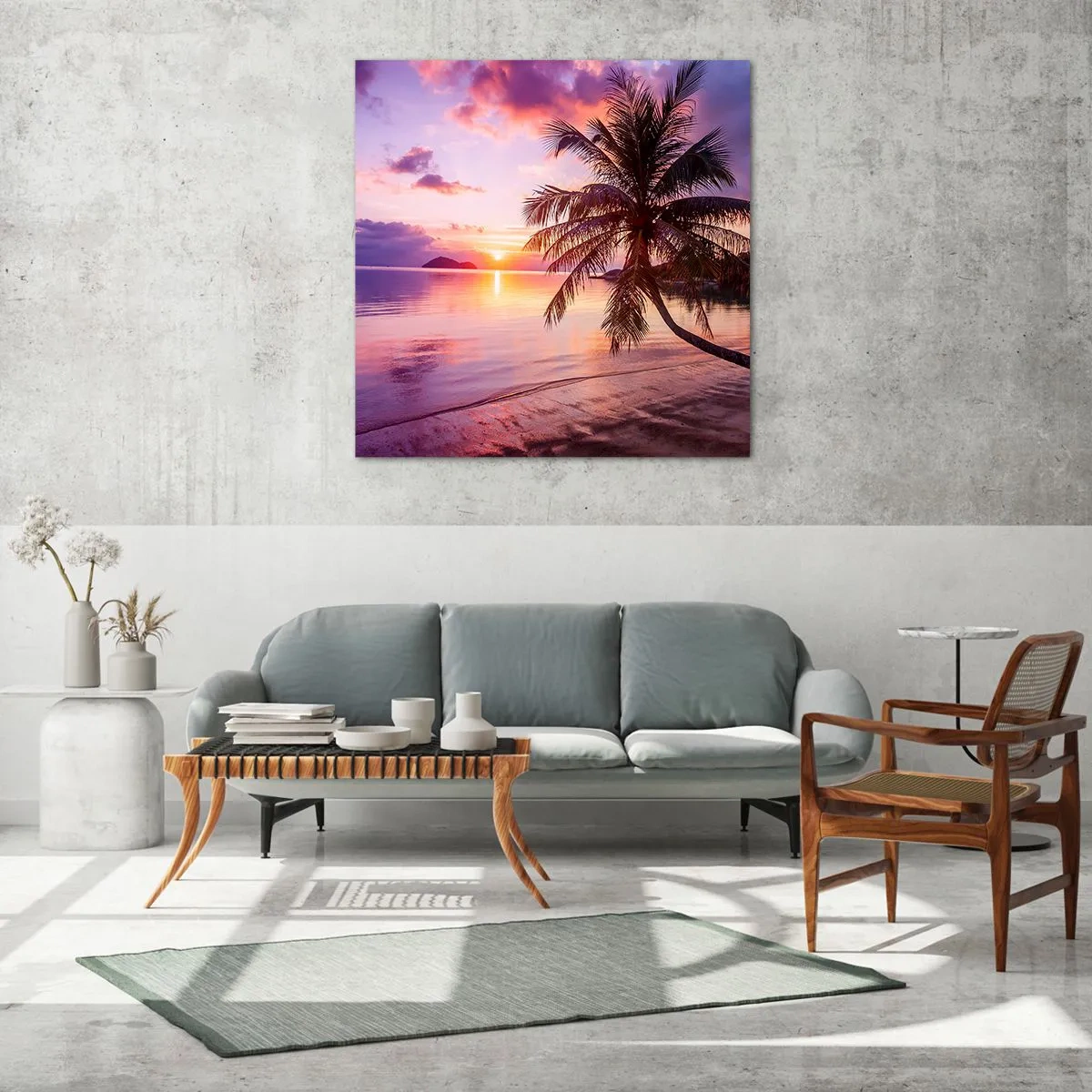 Glasbild - Bild auf glas - Behaglichkeit bis zum Horizont - 30x30 cm