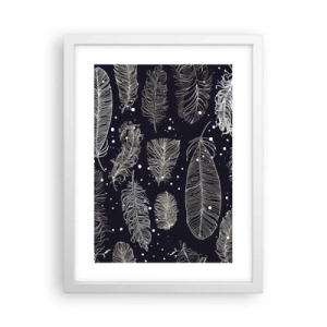 Poster in einem weißen Rahmen - Gefiederte Spitze - 30x40 cm