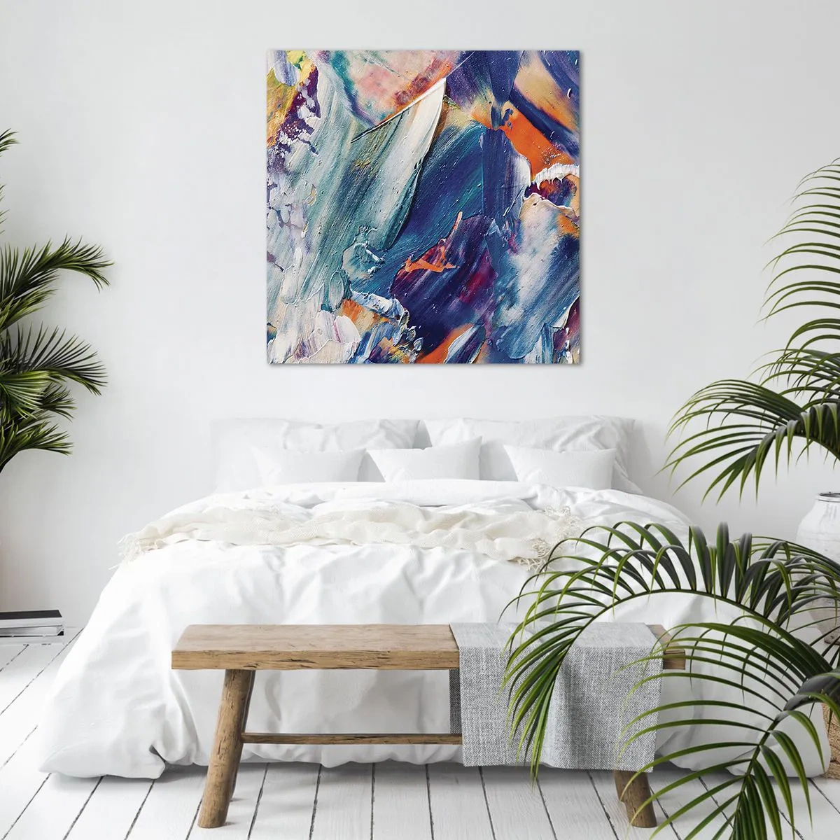 Bild auf Leinwand - Leinwandbild - Farbverwirrung - 70x70 cm