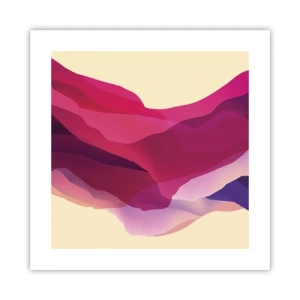 Poster - Lila Wellen - 40x40 cm