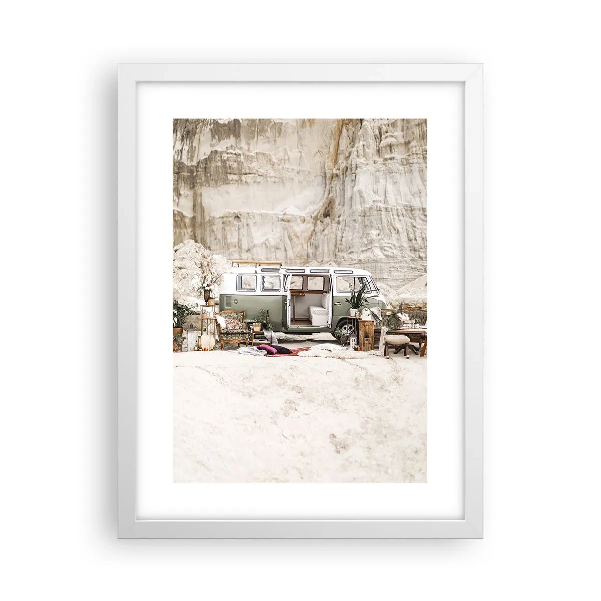 Poster in einem weißen Rahmen - Es ist die Zeit, die Reise zu beginnen - 30x40 cm