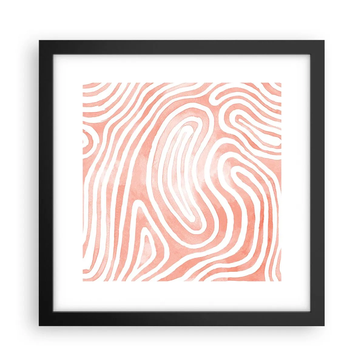 Poster in einem schwarzem Rahmen - Im Korallenlabyrinth - 30x30 cm