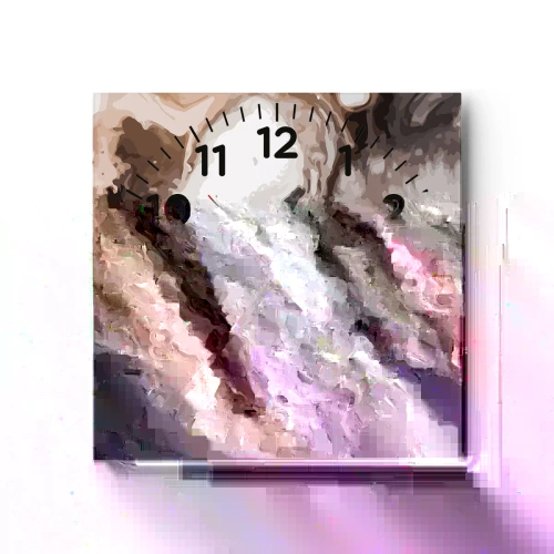 Wanduhr - Glasuhr - Die Geburt einer Galaxie - 30x30 cm