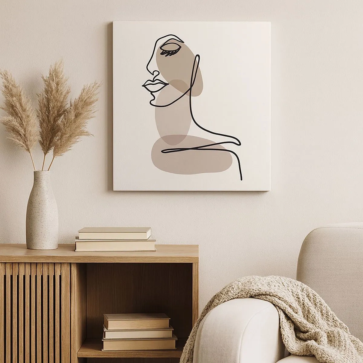 Bild auf Leinwand - Leinwandbild - Eine gewisse Linie der Schönheit - 30x30 cm