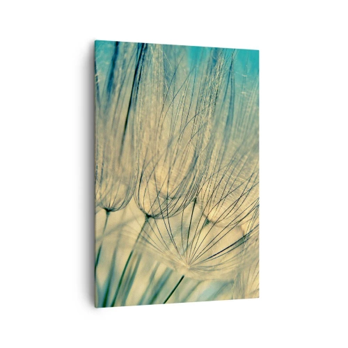 Bild auf Leinwand - Leinwandbild - Makrofotografie von Löwenzahn bei Tageslicht - 70x100cm - In Erwartung des Windes - Moderne Wanddekoration für Wohnzimmer und Schlafzimmer ARTTOR