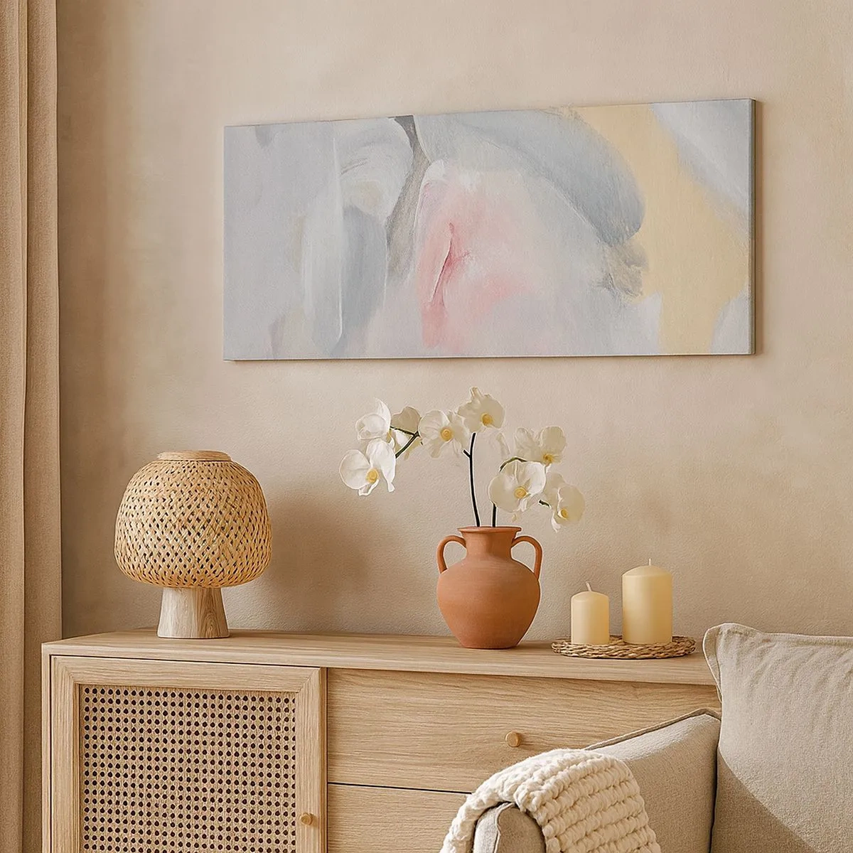 Bild auf Leinwand - Leinwandbild - In einer Pastellwelt - 100x40 cm