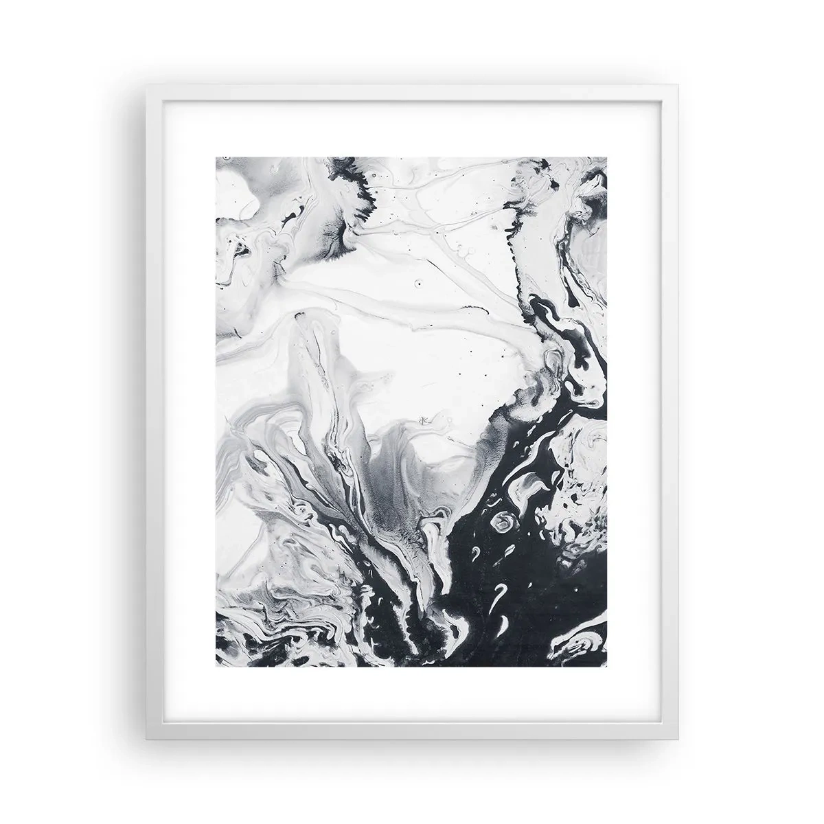 Poster in einem weißen Rahmen - Das Innere der Erde - 40x50 cm