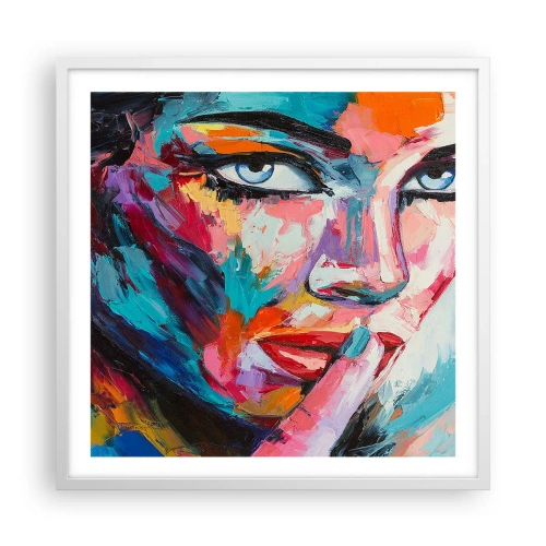 Poster in einem weißen Rahmen - Unser erstes Geheimnis - 60x60 cm