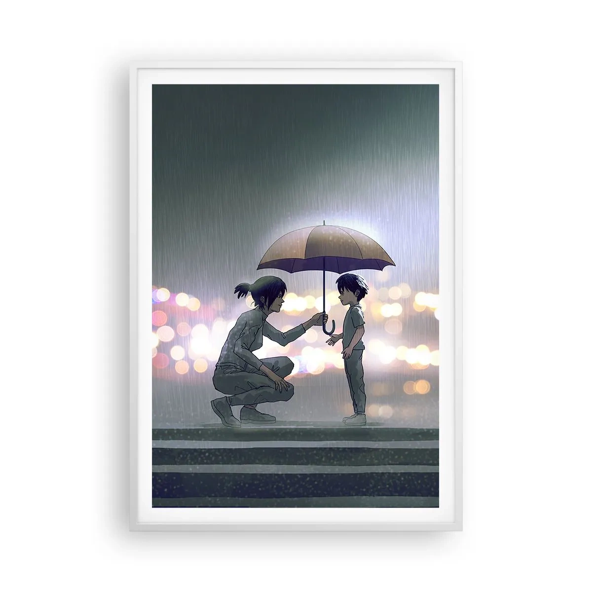 Poster in einem weißen Rahmen - Und jetzt ist alles in Ordnung - 70x100 cm