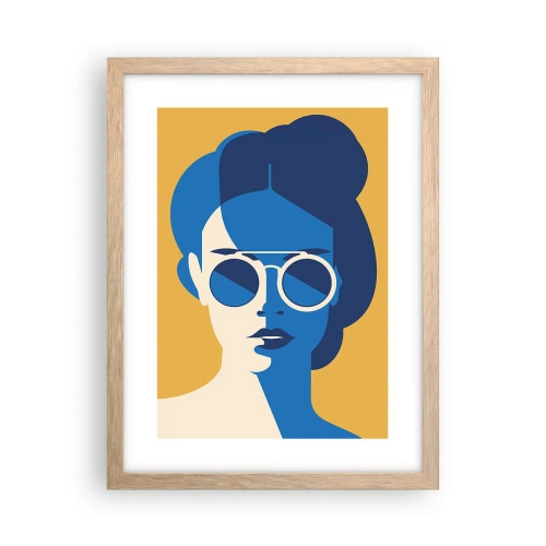 Poster in einem Rahmen aus heller Eiche - Urlaubslook - 30x40 cm