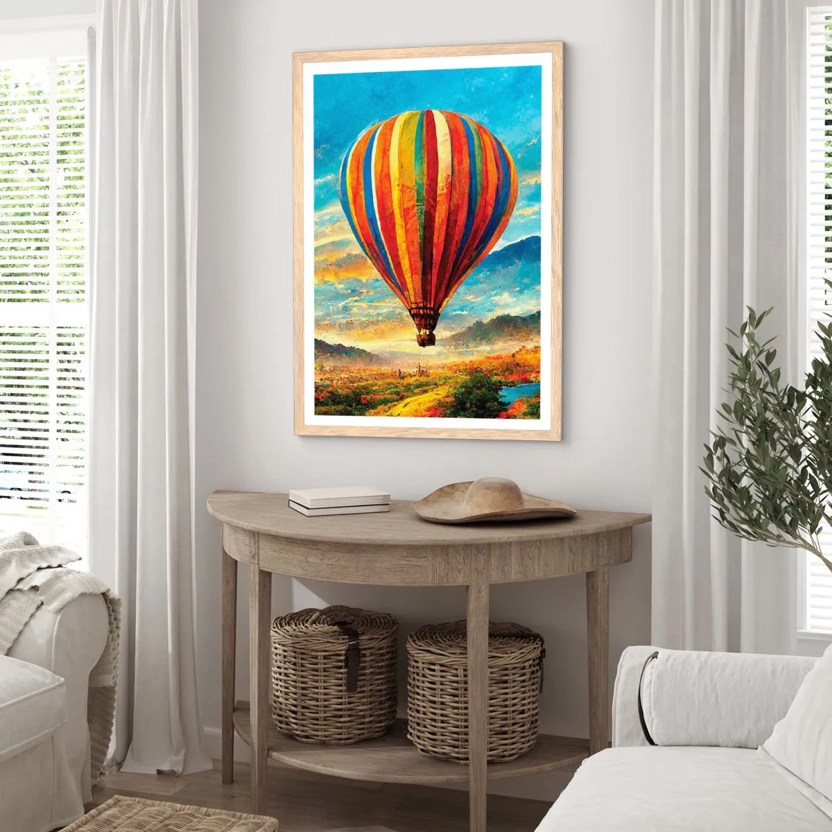 Poster in einem Rahmen aus heller Eiche - In der Stille sieht man mehr - 40x50 cm