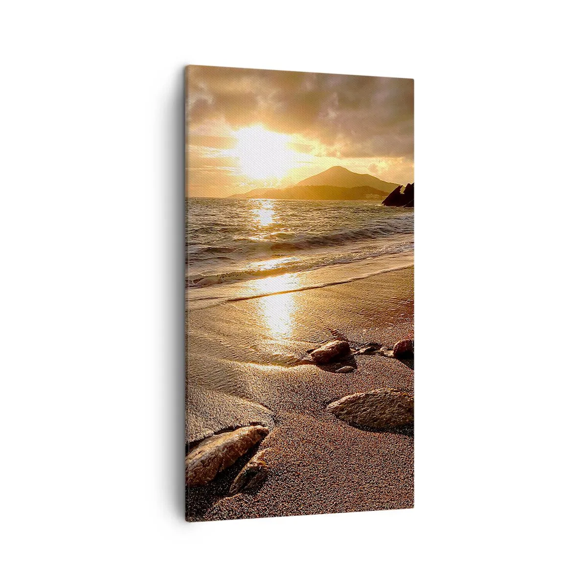 Bild auf Leinwand - Leinwandbild - Folge der Sonne zu den Hügeln - 45x80 cm