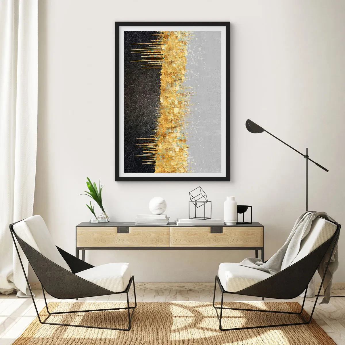 Poster in einem schwarzem Rahmen - Nach innen und nach oben - 30x40 cm