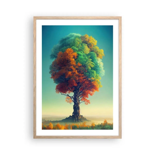 Poster in einem Rahmen aus heller Eiche - Eiche – der Vater der Natur - 50x70 cm