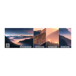 Fototapeten Muster Selbstklebend Deluxe Sticker - Licht in den Tälern - Landschaft, Berge, Wald - 100x30 cm