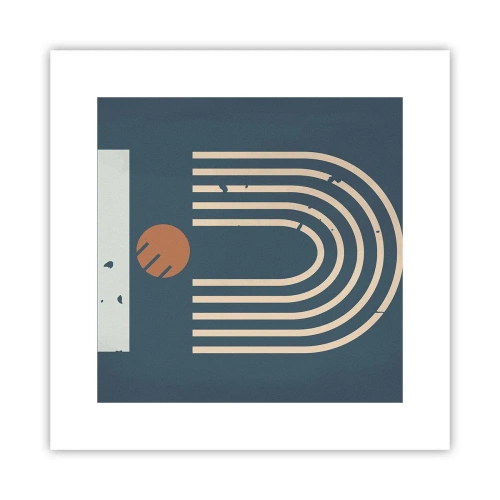 Poster - Geometrie auf dem Granatapfel - 30x30 cm