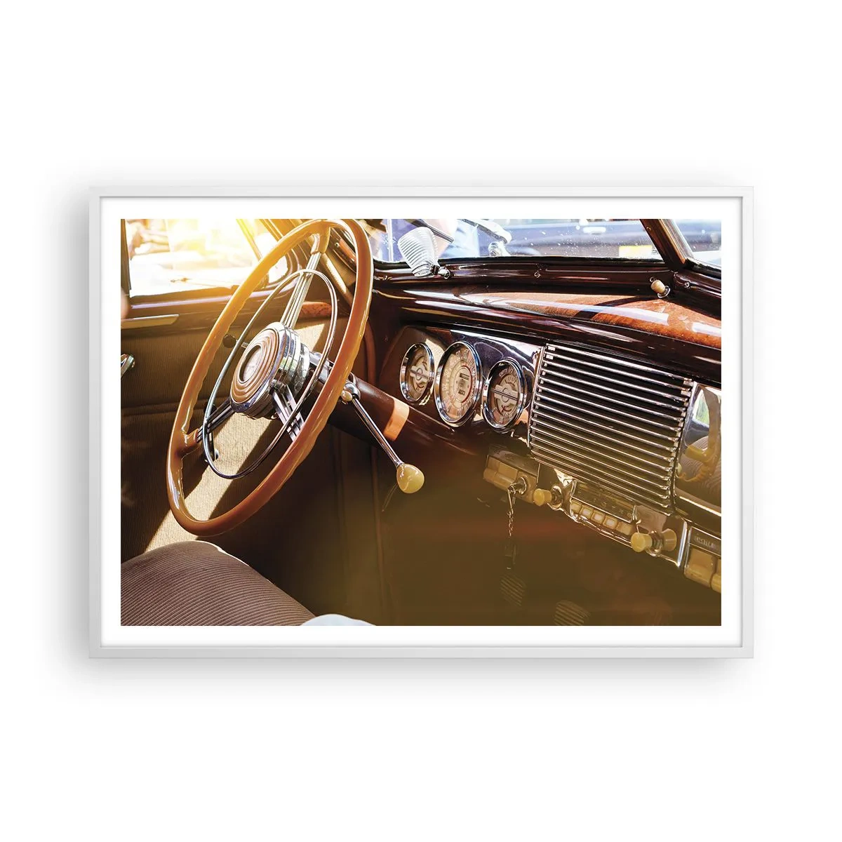Poster in einem weißen Rahmen - Ein Hauch von Luxus aus der Vergangenheit - 100x70 cm