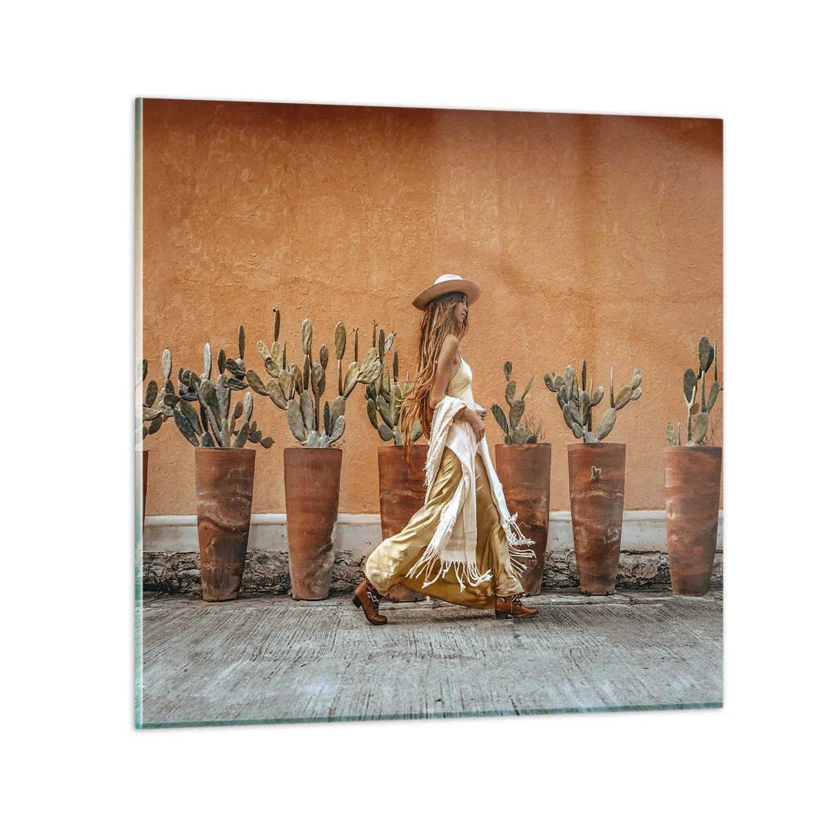 Glasbild - Bild auf glas - Hippie-Stil - 50x50 cm