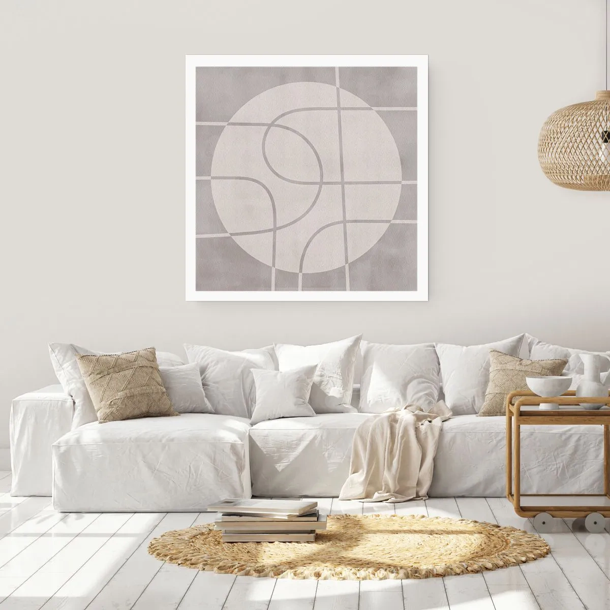 Poster - Kreisförmig und geradeaus - 50x50 cm