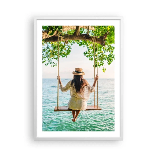 Poster in einem weißen Rahmen - Das Leben ist wunderschön - 50x70 cm