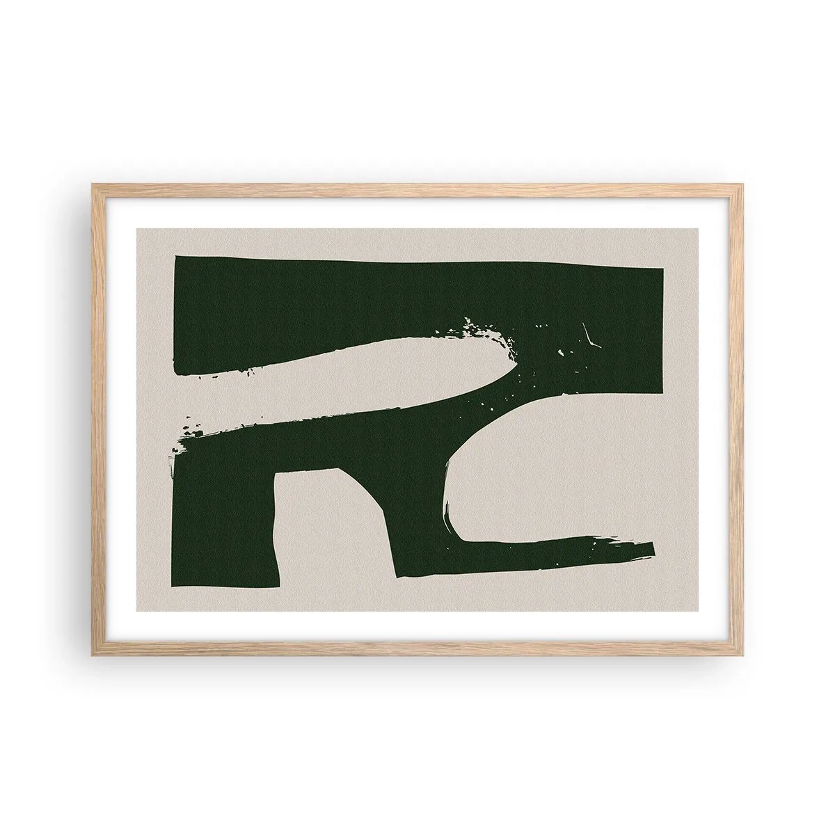 Poster in einem Rahmen aus heller Eiche - Weiße Buchten - 70x50 cm