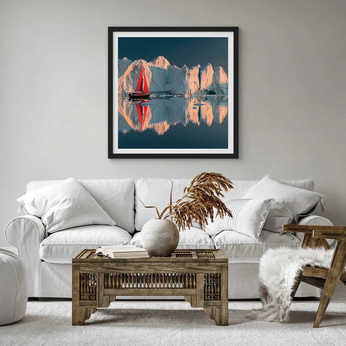 Poster in einem schwarzem Rahmen - Am Rande der Welt - 30x30 cm