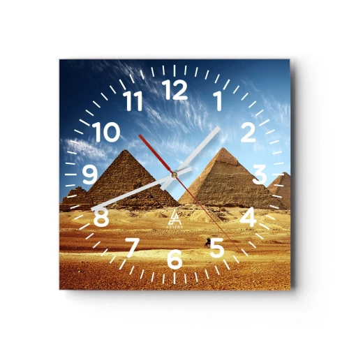 Wanduhr - Glasuhr - 40 Jahrhunderte schauen dich an - 30x30 cm