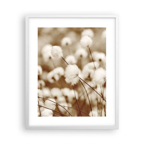 Poster in einem weißen Rahmen - Flauschiges Kornfeld - 40x50 cm