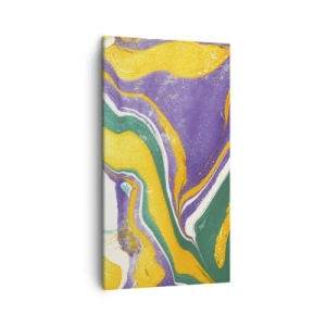 Bild auf Leinwand - Leinwandbild - Farbwellen - 45x80 cm