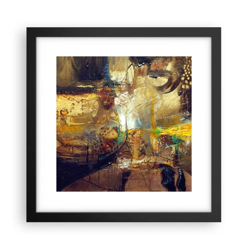 Poster in einem schwarzem Rahmen - Kalt, wärmer, heiß - 30x30 cm