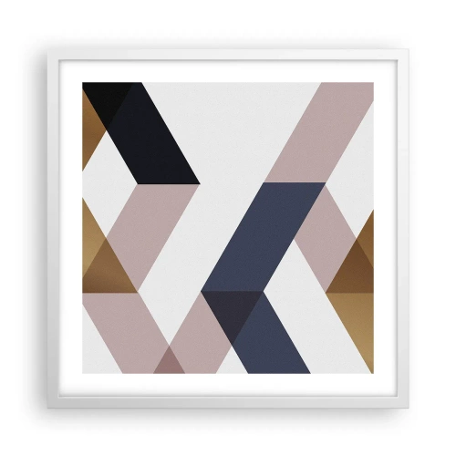 Poster in einem weißen Rahmen - Ebenen und Winkel - 50x50 cm