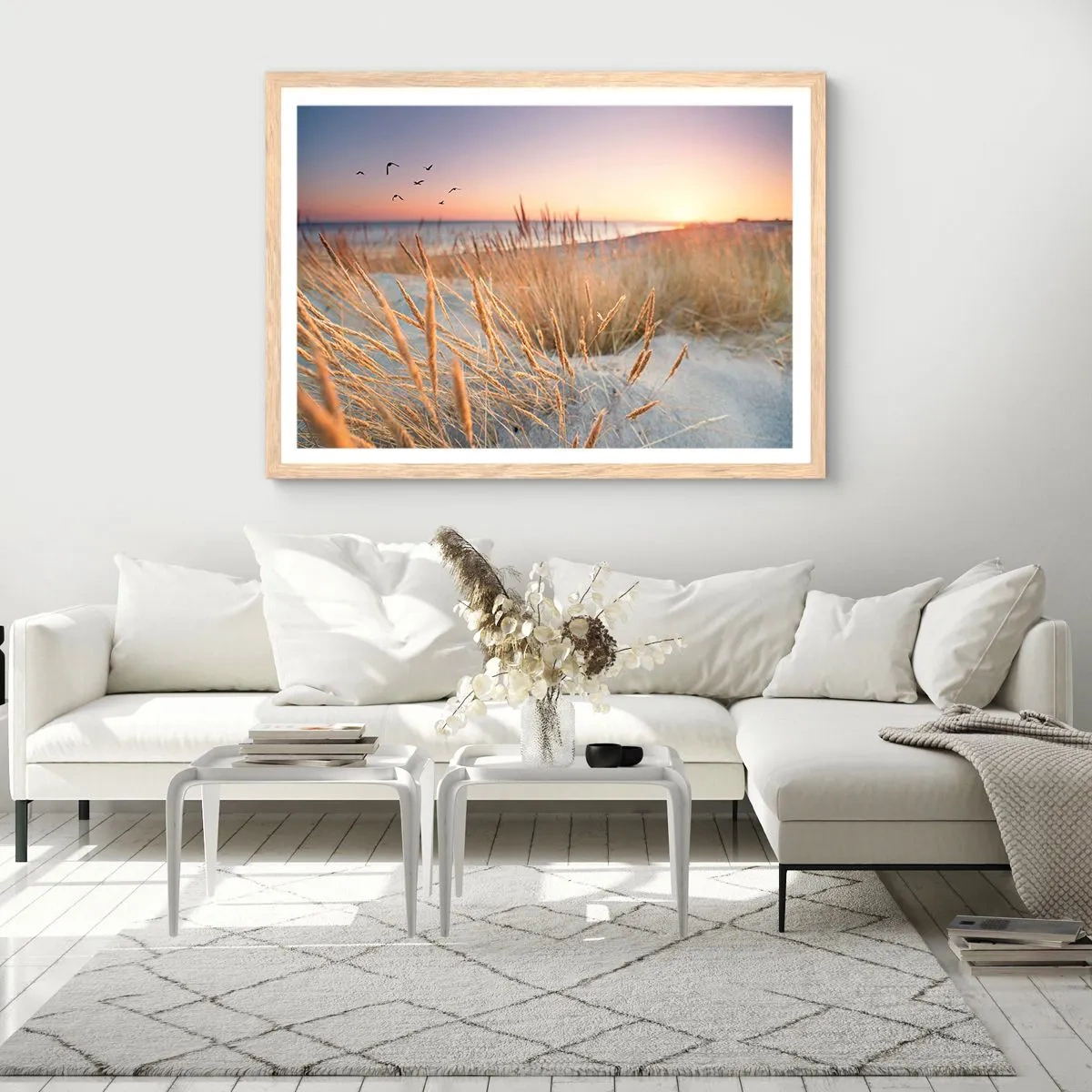 Poster in einem Rahmen aus heller Eiche - Das baltische Wiegenlied - 50x40 cm