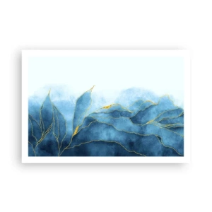 Poster - Blau im Gold - 91x61 cm