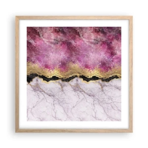 Poster in einem Rahmen aus heller Eiche - An der Grenze - 50x50 cm