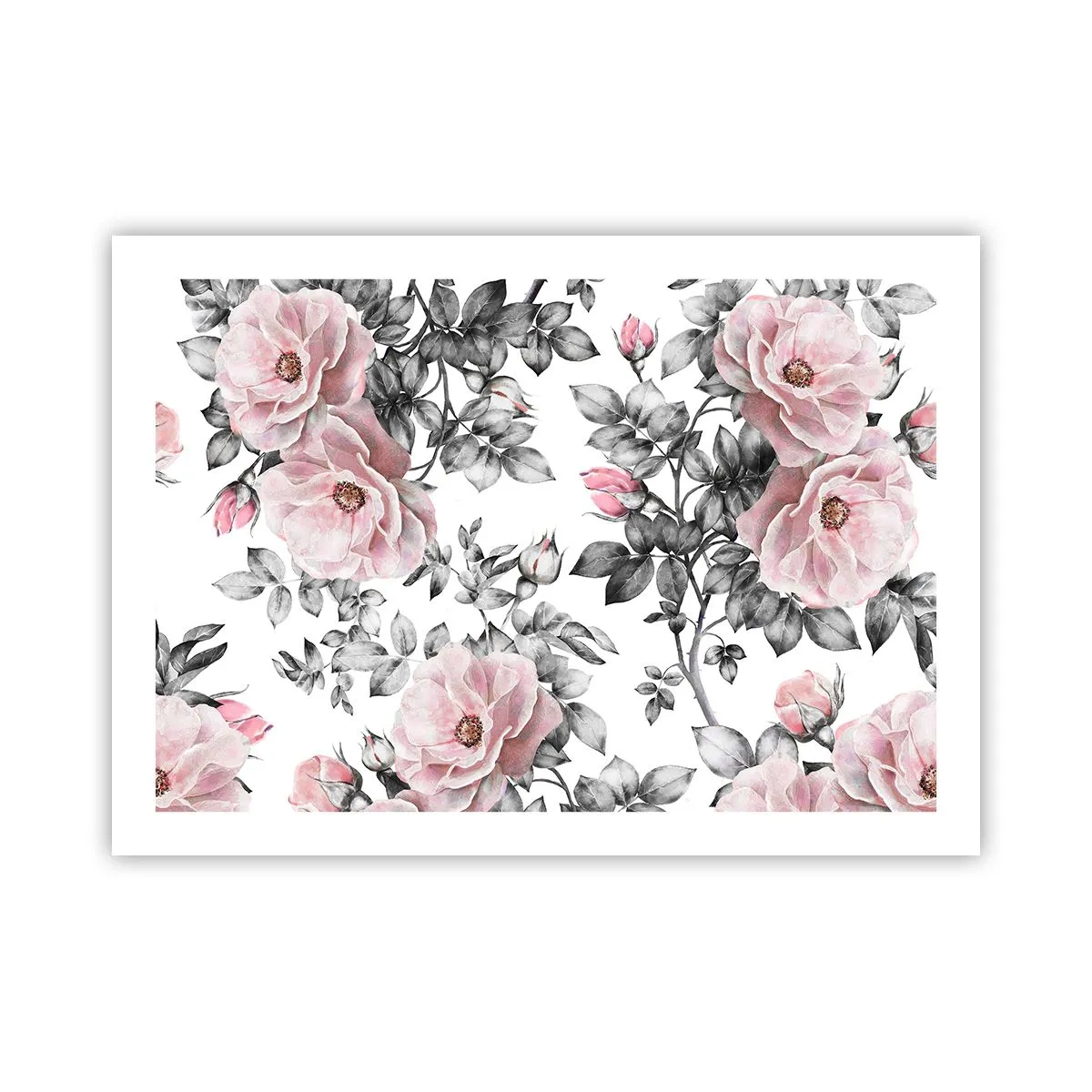 Poster - Verliere dich in den Blüten der Rosen - 70x50 cm