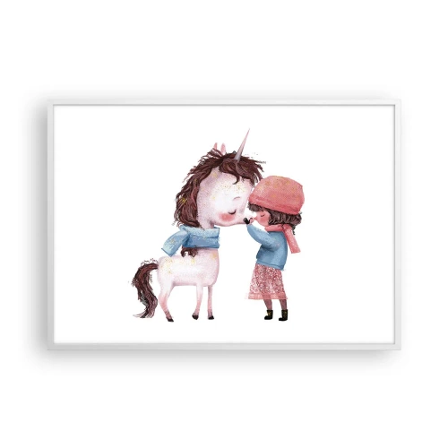 Poster in einem weißen Rahmen - Ein Wintermärchen - 100x70 cm