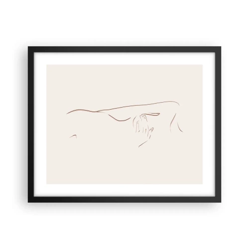 Poster in einem schwarzem Rahmen - Die Form des Verlangens - 50x40 cm