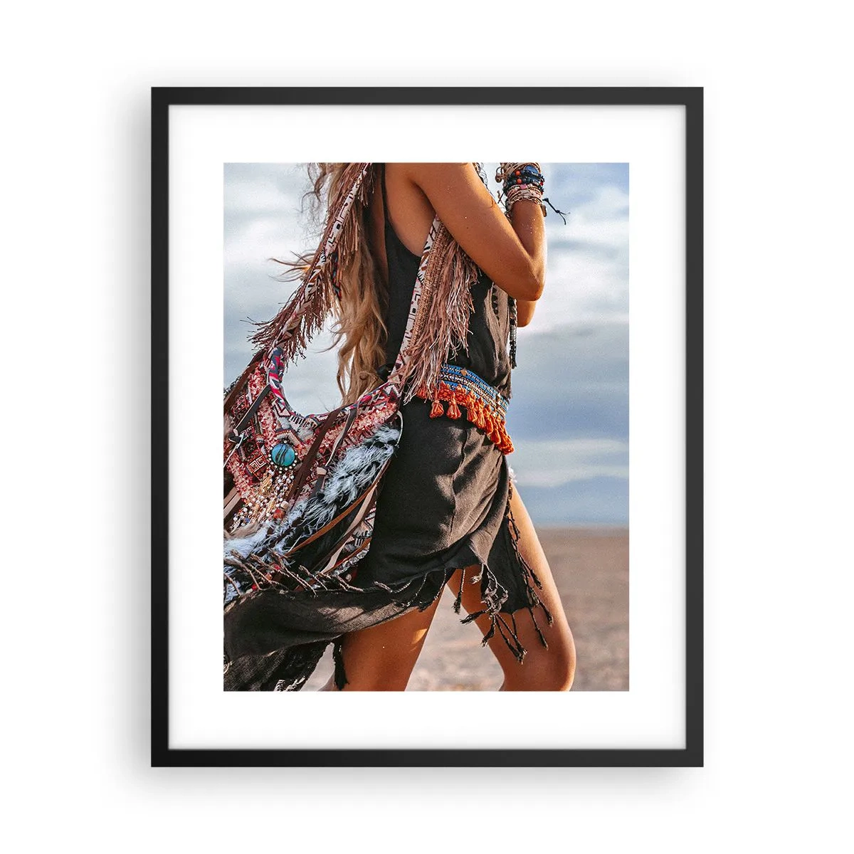 Poster in einem schwarzem Rahmen - Das Mädchen des Schamanen - 40x50 cm