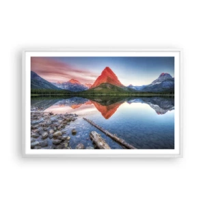 Poster in einem weißen Rahmen - Hitze und Kälte - 91x61 cm