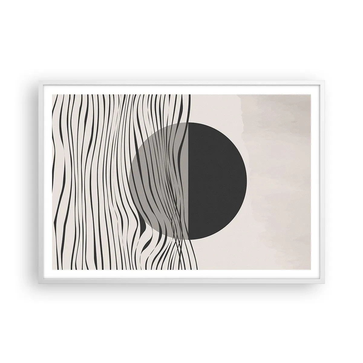Poster in einem weißen Rahmen - Halbe Komposition - 100x70 cm