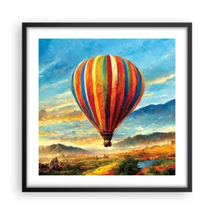 Poster in einem schwarzem Rahmen - In der Stille sieht man mehr - 50x50 cm